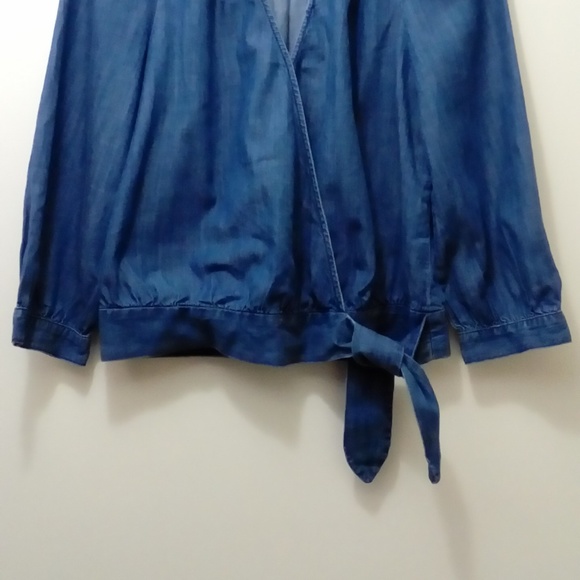 MADEWELL Demin Wrap Top Descanso Wash Style G7461 - Picture 4 of 9